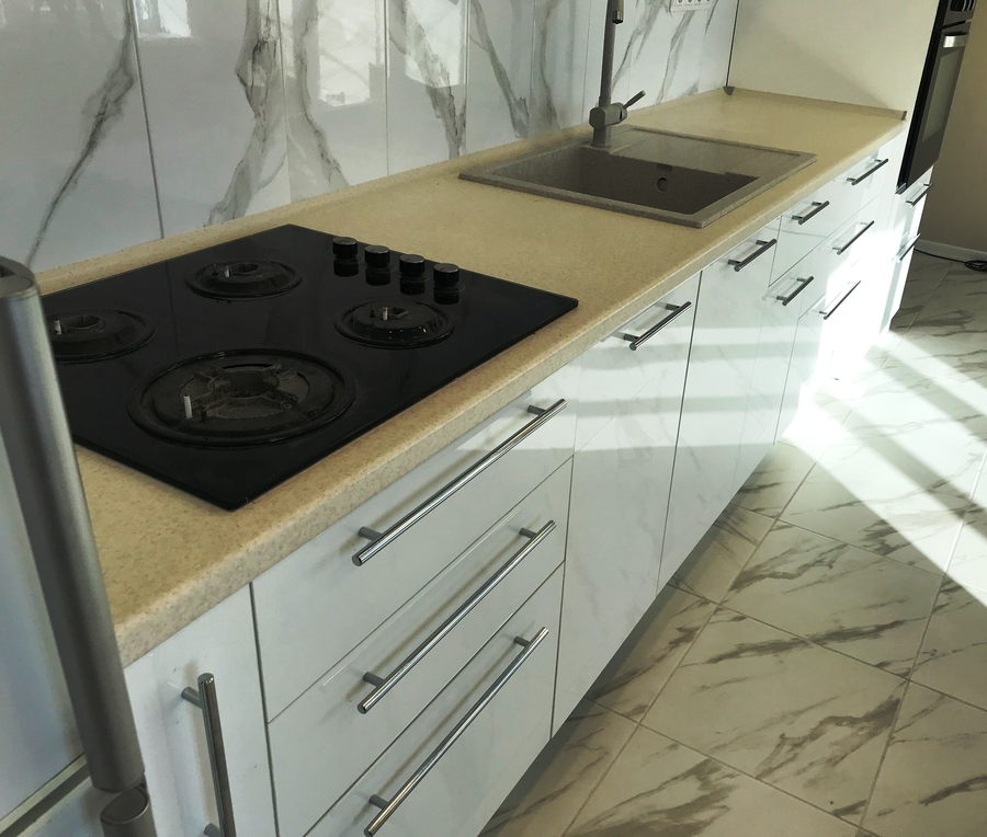 Белый кухонный гарнитур-Кухня МДФ в пластике «Модель 488»-фото3