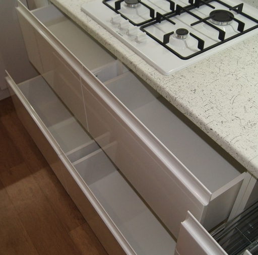 Белый кухонный гарнитур-Кухня МДФ в эмали «Модель 286»-фото10